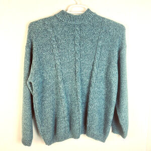 Partners Pullover Sweater Women's Large Heather Blue Outdooors Utility